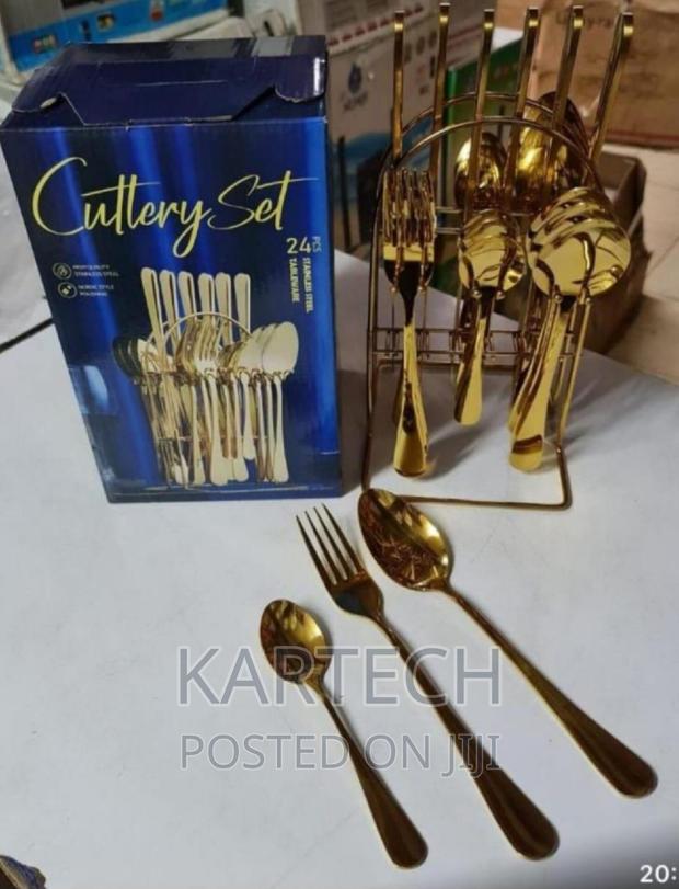 24PC Cutlery Set (Gold COLOUR)