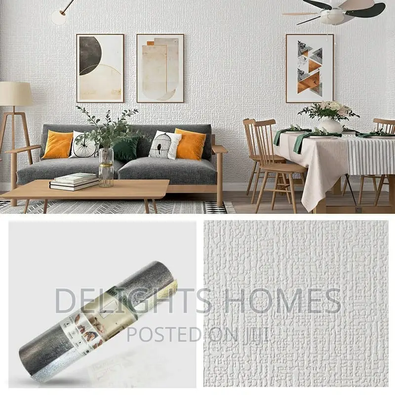 WALLPAPER TEXTILED Sticker Linen Style*