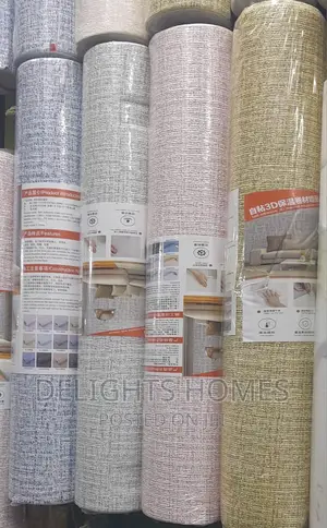 WALLPAPER TEXTILED Sticker Linen Style*