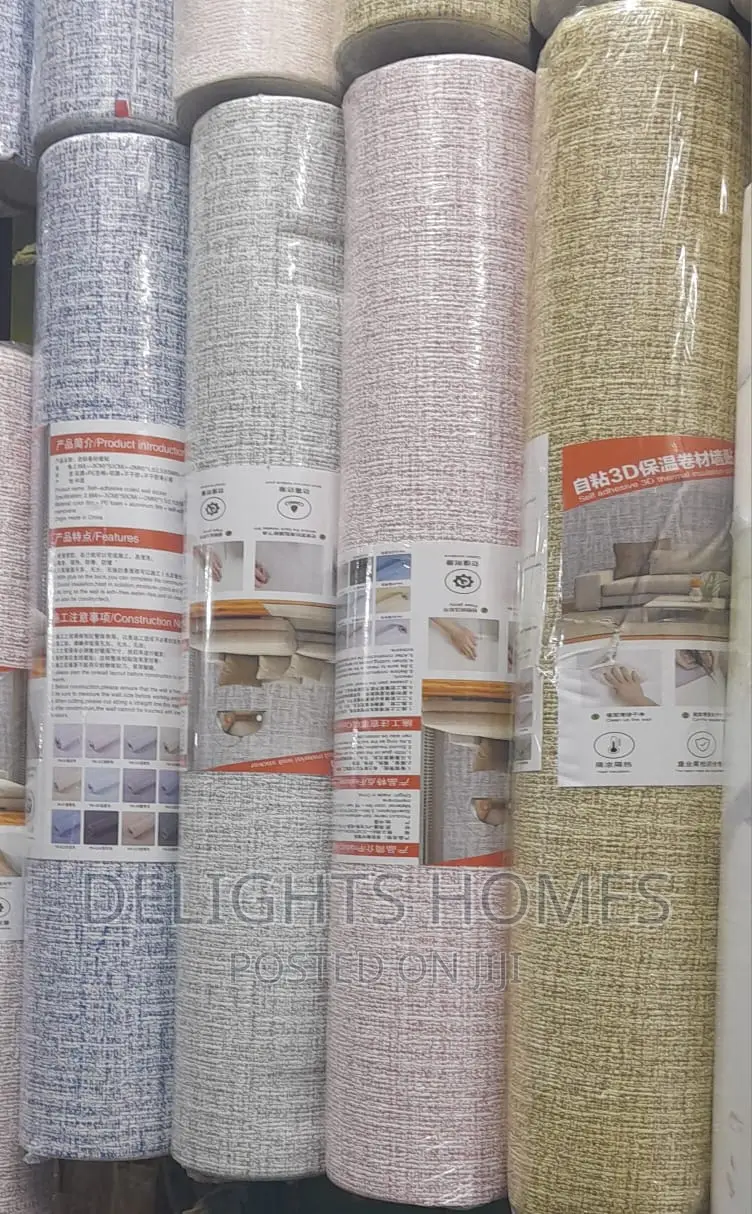 WALLPAPER TEXTILED Sticker Linen Style*