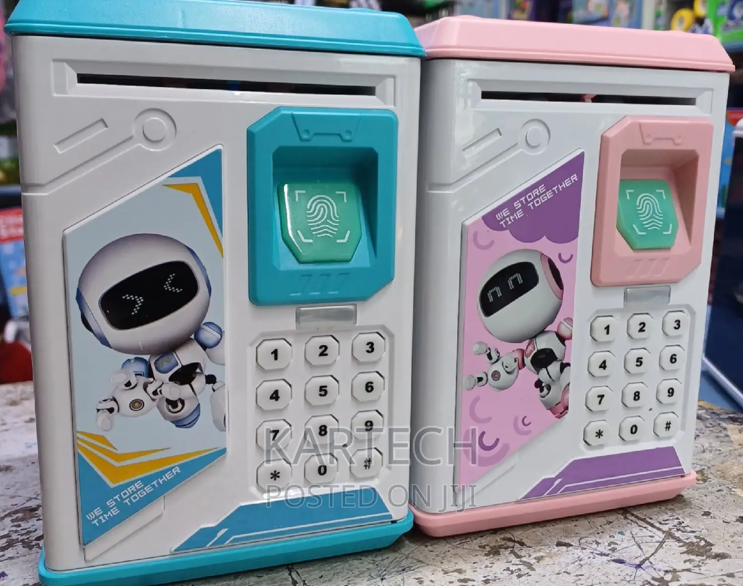 Digital Piggy Bank With Finger Prints