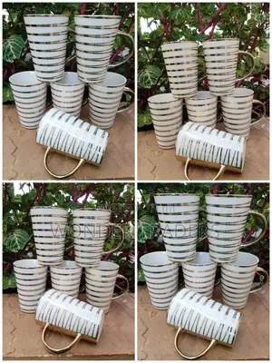 Set of 6 Golden Cups,6pcs