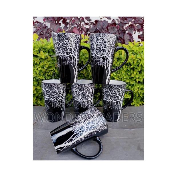 6 Pieces Set Black Tree Mug