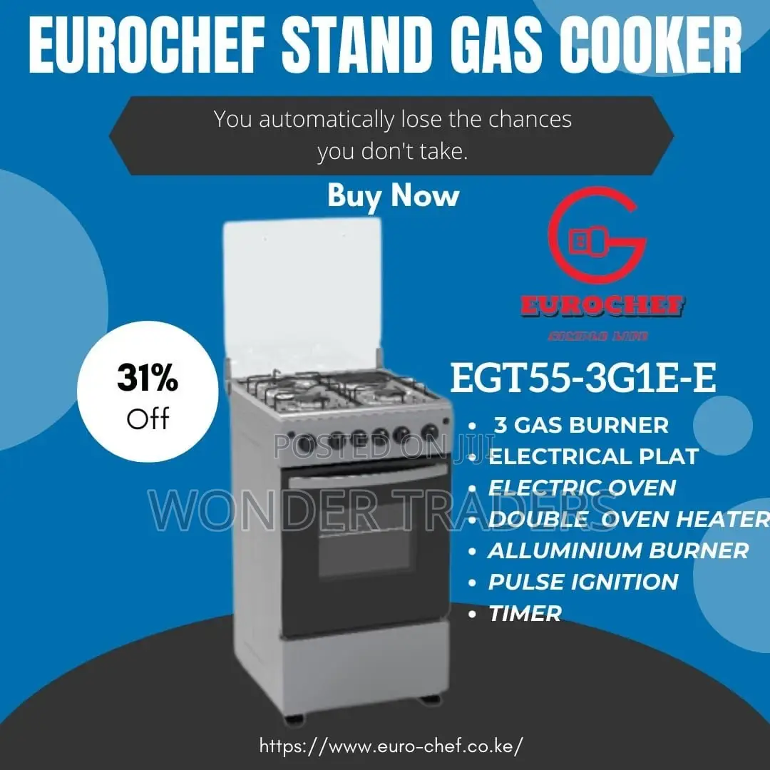 3+1 Gas Stand Cooker Eurochef