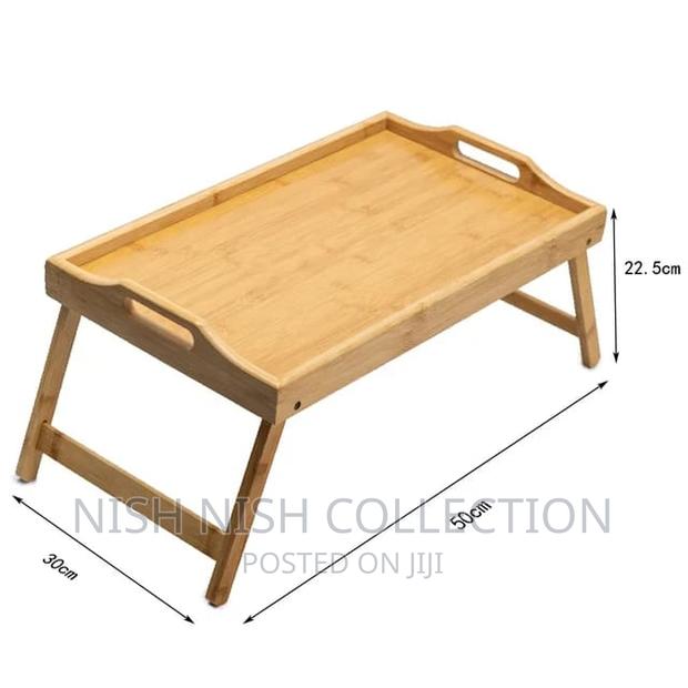 Foldable Bamboo Bed Tray - thumbnail 2