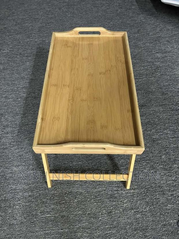 Foldable Bamboo Bed Tray - thumbnail 3