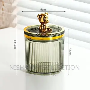 Luxury Cute Bear Cotton Swab Storage Box