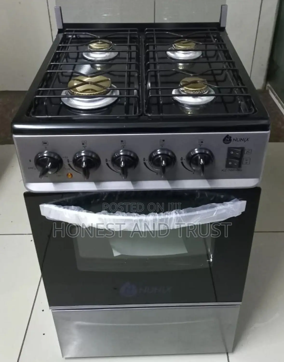 Nunix Standing Cooker Full Gas With Oven