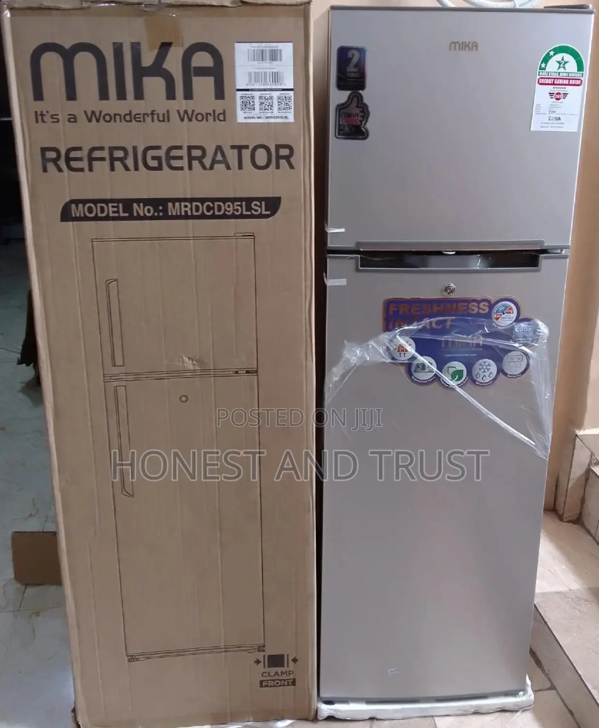 Mika 168 Liters MRDCD168LSD Double Door Fridge