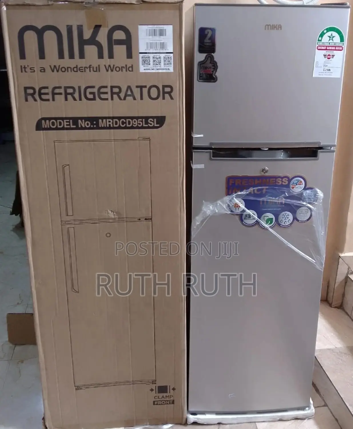 Mika 168 Liters MRDCD168LSD Double Door Fridge