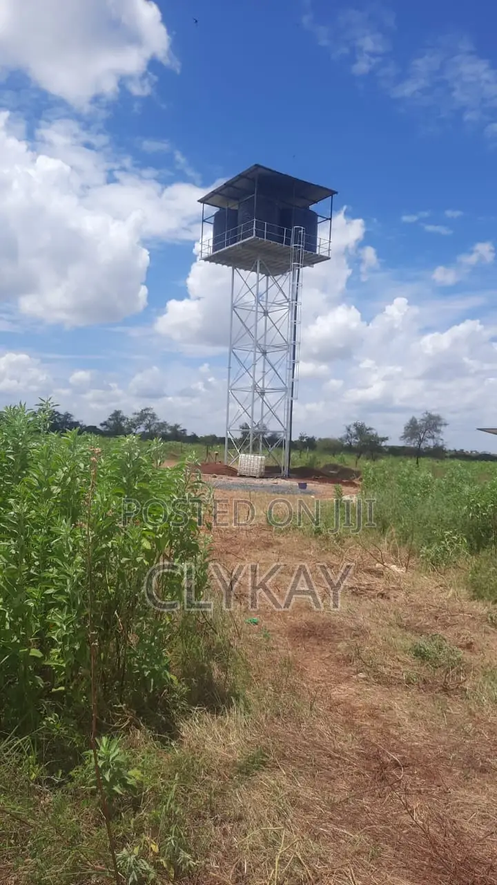 Steel Water Tower 12 Metre Hight With Plastic Tanks