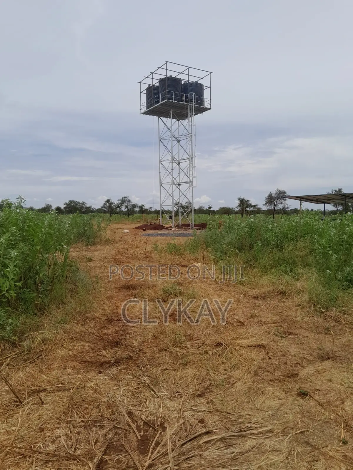 Steel Water Tower 12 Metre Hight With Plastic Tanks