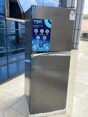 Von VART-27NHS Double Door Fridge 198L - Silver