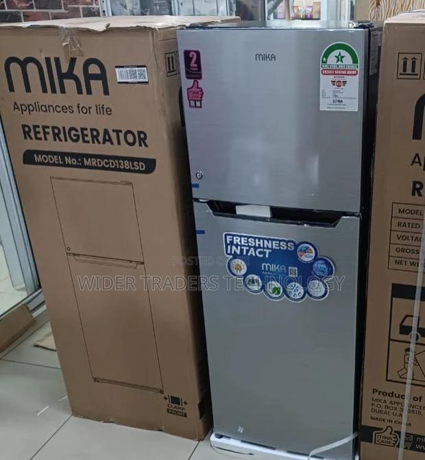 Mika Refrigerator 138 Lt Double Door Silver