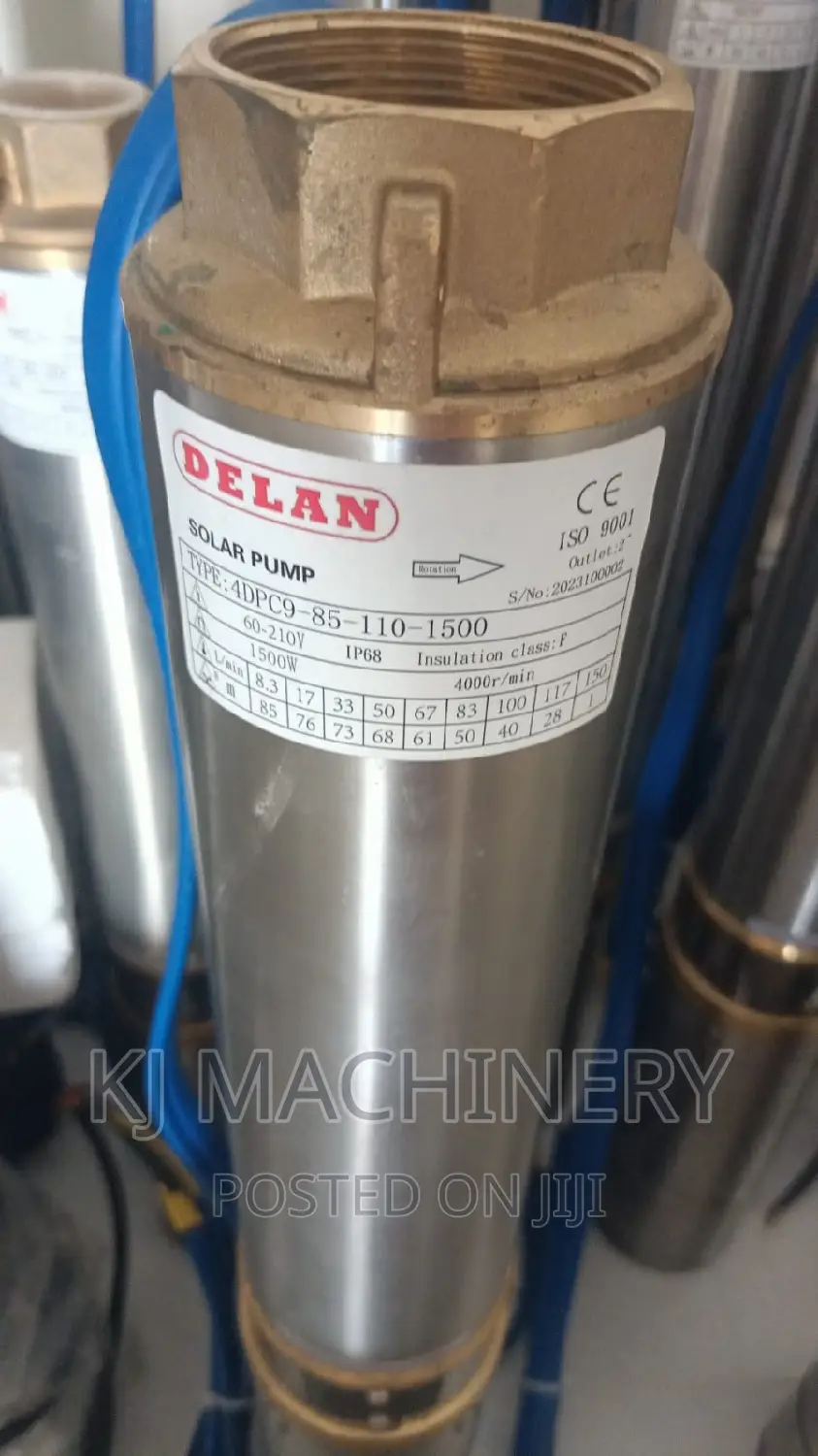 Delan Solar Submersible Pump 85m Head -1500watts