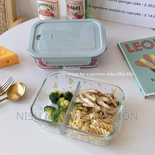 2 Grid - Partitioned Glass Lunch Box