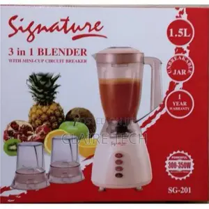 New 3 in 1 Signature Blender SG-201 Withgrinder Chopper 1.5L