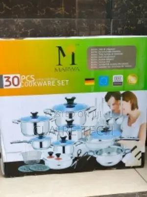 New Stainless Steel 30 PCS Marwa Cookware Set/Germany Made