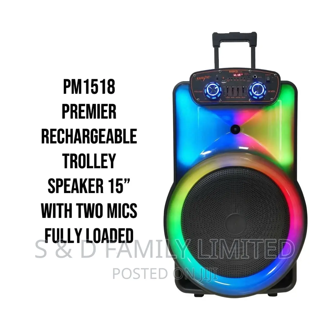 Premier PM1518 Rechargeable 15 Inch Speaker