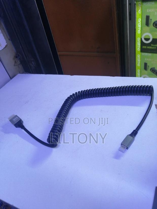 2mtrs Spiral Micro Hdmi to Hdmi Cable - main view
