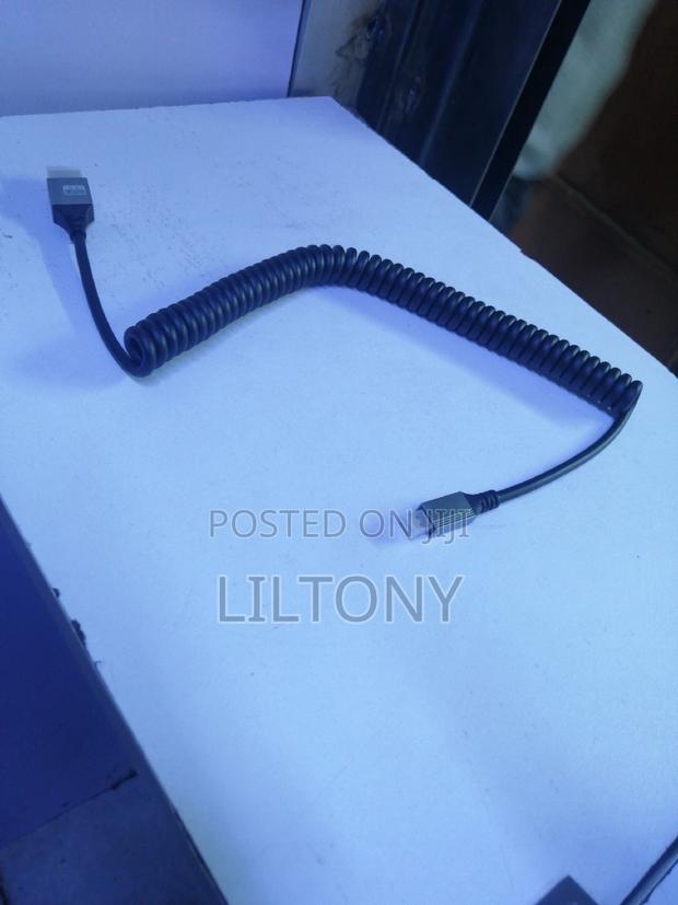 2mtrs Spiral Micro Hdmi to Hdmi Cable - thumbnail 2
