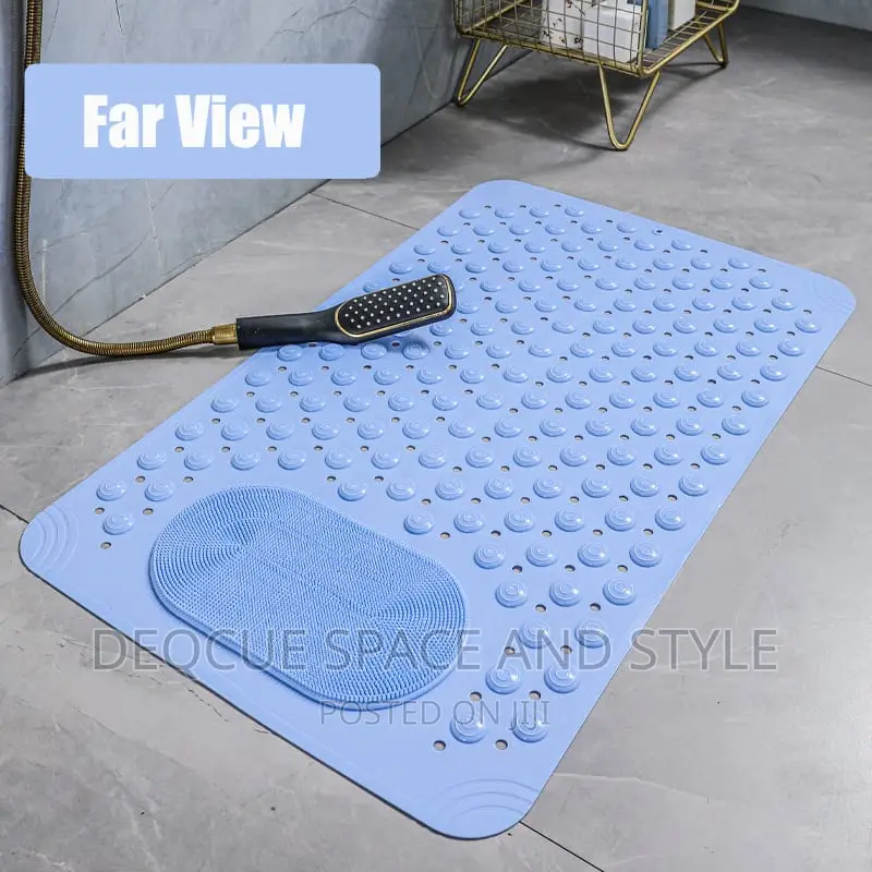 Navy Blue Rectangular Nonslip Bathroom Mats in Nairobi Central Home