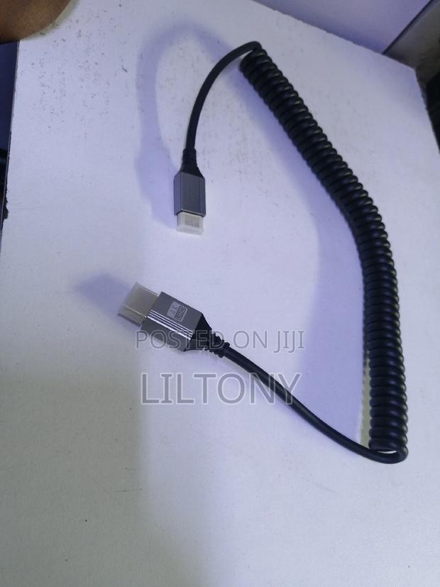 2mtrs Spiral Mini Hdmi to Hdmi Cable - thumbnail 2