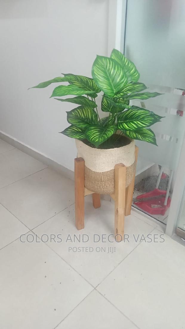 Artificial Plant And Basket - main view