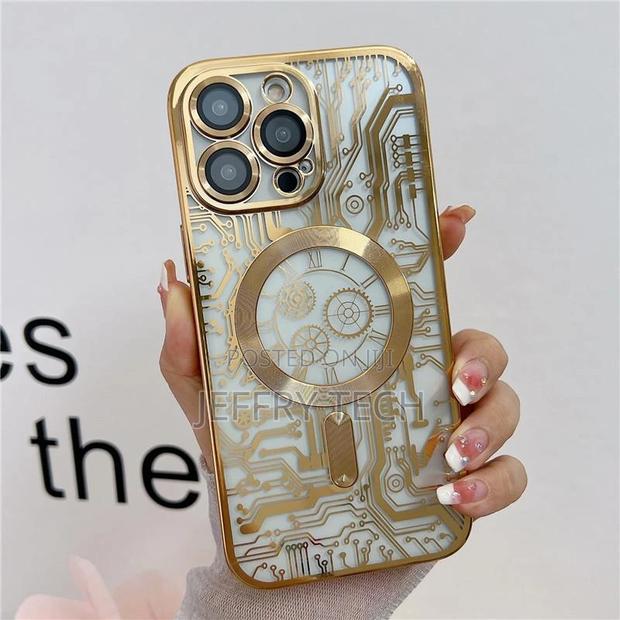 Mechanical Transparent Plated Case for iPhone 12 13 14 Pro M - thumbnail 3