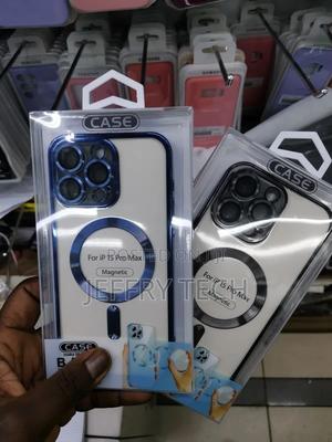 Plating Magnetic Soft Case iPhone 15 Pro Max Wireless Chargi - thumbnail 2