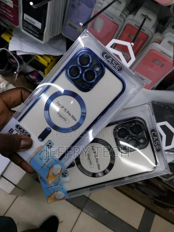 Plating Magnetic Soft Case iPhone 15 Pro Max Wireless Chargi - thumbnail 3