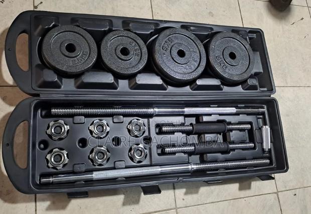 50kgs Dumbbell, Barbell Set Cast Iron - main view