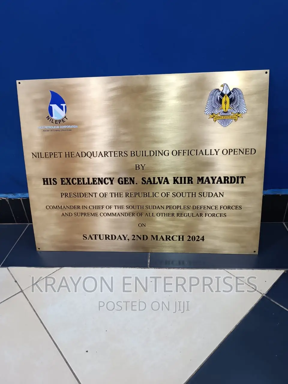 Brass Plate/Commemorative Plaque PLUS Printing