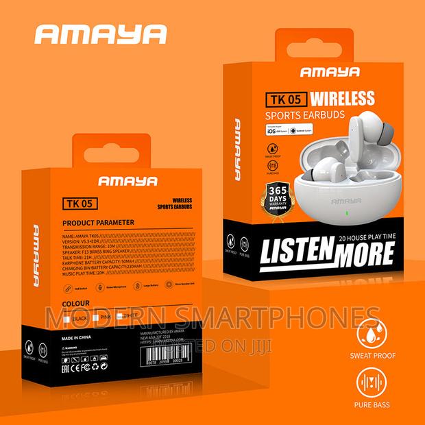 Amaya TK 05 Wireless Earbuds 5.3 Bluetooth -20 HRS Play Time - thumbnail 4