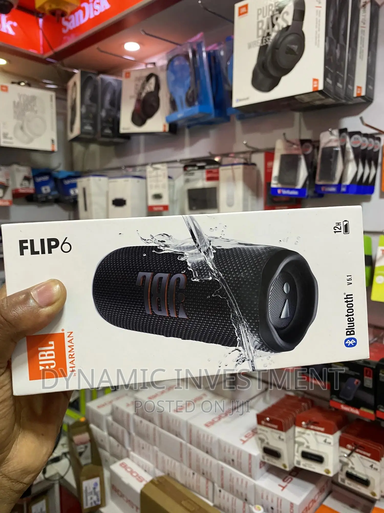JBL Flip 6 - Portable Bluetooth Speaker, Powerful Sound Ipx7