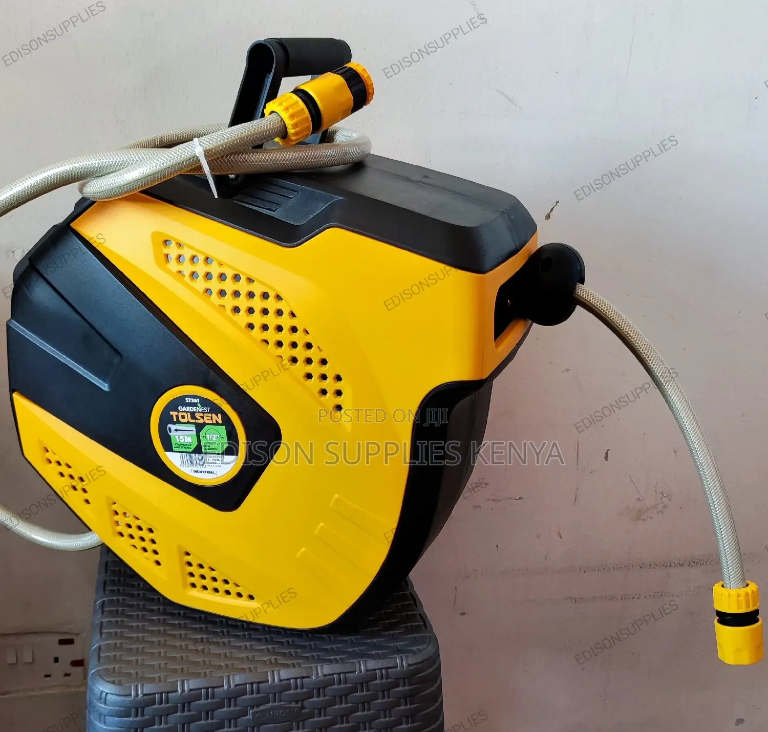 Hose Pipe Tolsen Automatic Hose Reel Set Wall Mounted Heavy Duty Pipes