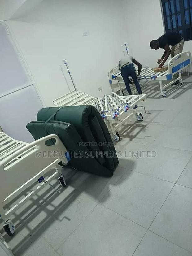 'Single Crank Hospital Bed. - main view