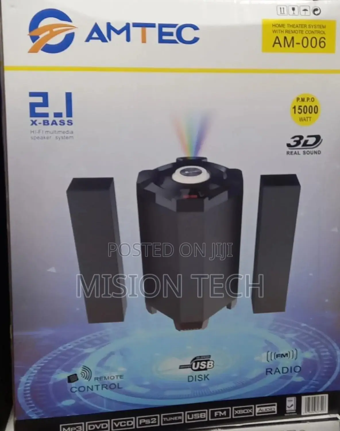 Brand New Amtec X-Bass Remote Control Sound System
