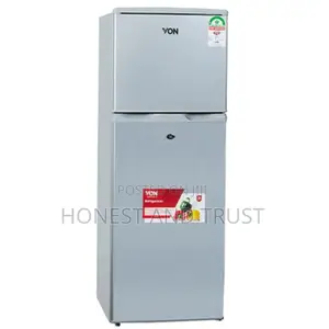 Von VART-19DHS Double Door Fridge 136L - Silver