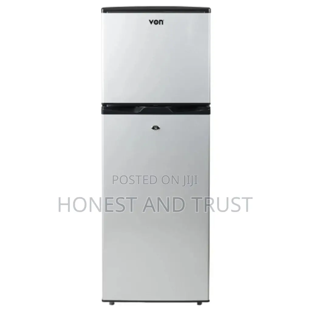 Von Double Door Fridge 136L , Silver