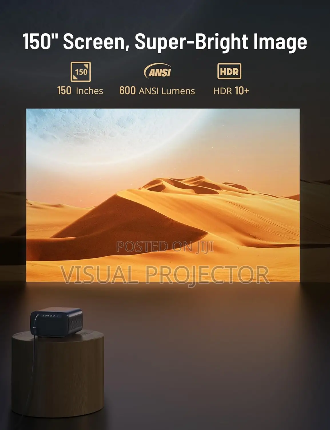 Paris Rhône Native Projector With Dolby Sounds 600ANSI