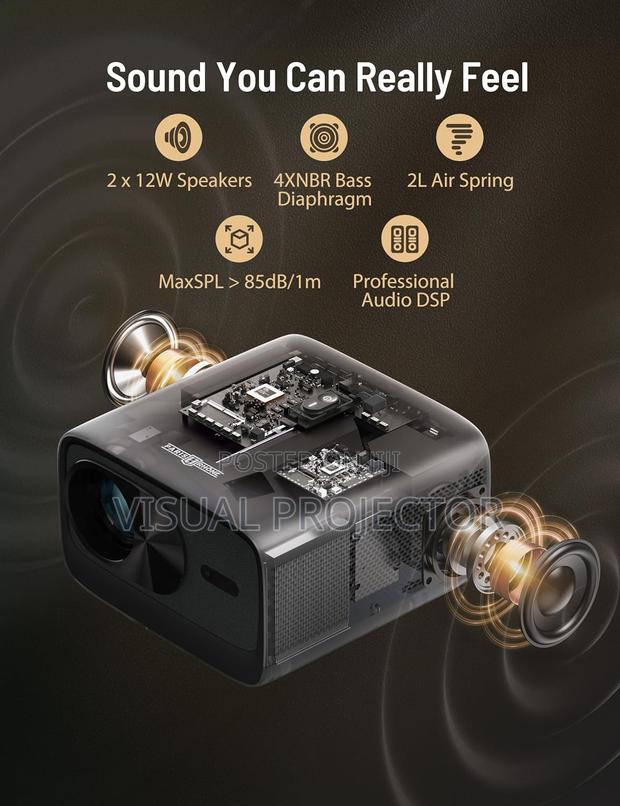 Paris Rhône Native Projector With Dolby Sounds 600ANSI - thumbnail 5