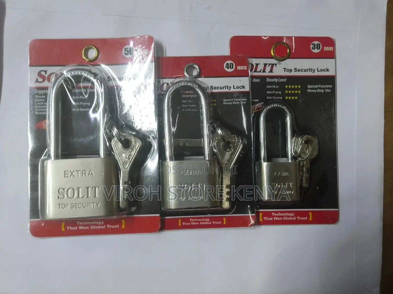 Solit Top Security Padlock Long Shackle Locks
