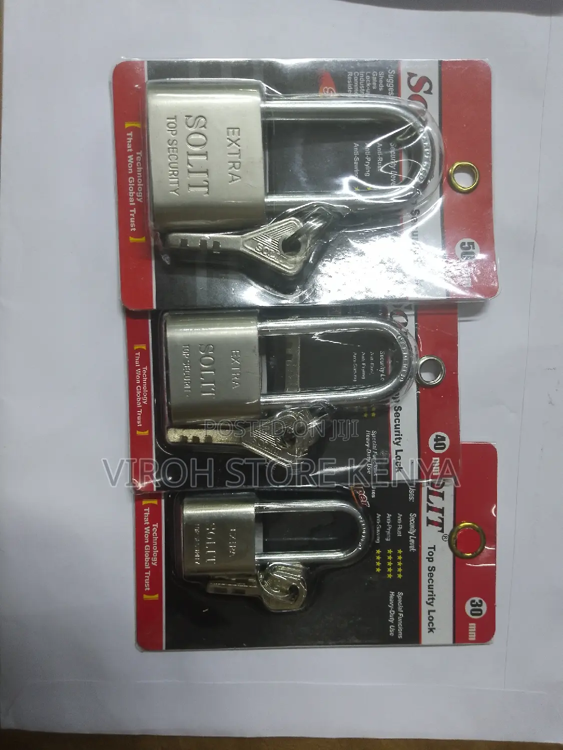 Solit Top Security Padlock Long Shackle Locks