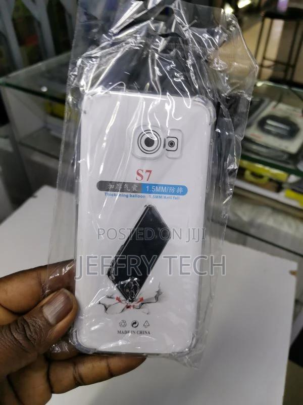 Samsung Galaxy S7 Transparent Silicon Shockproof Anti Scratc