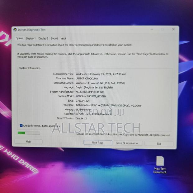 Laptop Asus 16GB Intel Core I7 SSD 2T - thumbnail 5