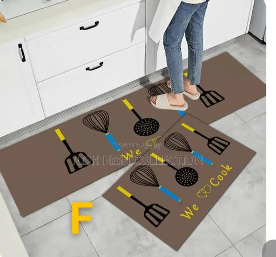 2pcs Kitchen Mats With Rubber Super Non-Slip Underside