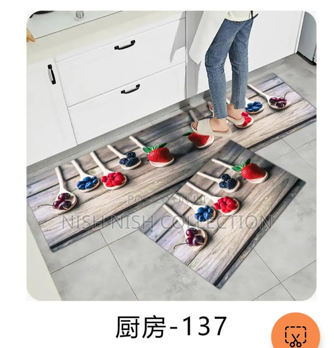 2pcs Kitchen Mats With Rubber Super Non-Slip Underside