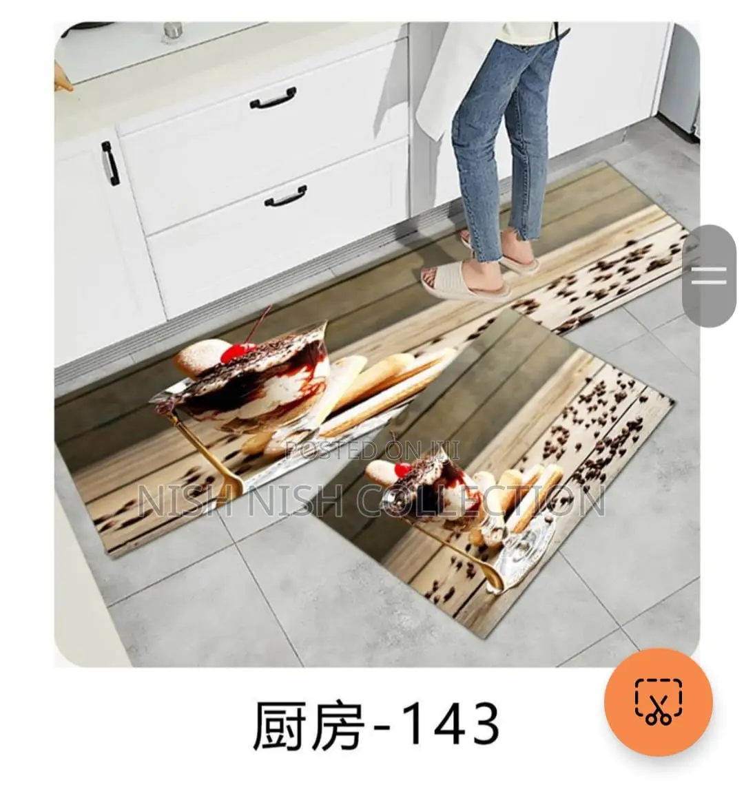 2pcs Kitchen Mats With Rubber Super Non-Slip Underside