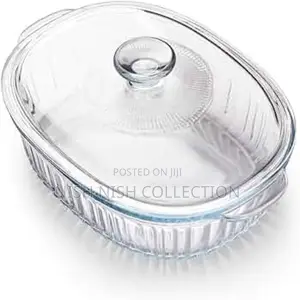 2 Piece Classy Heat Resistant Casserole Glass Bowls